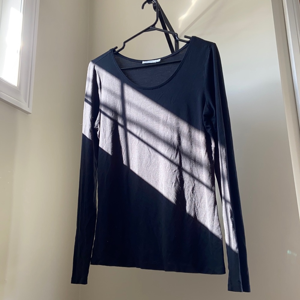 Black Scoop Neck Top - Size M
